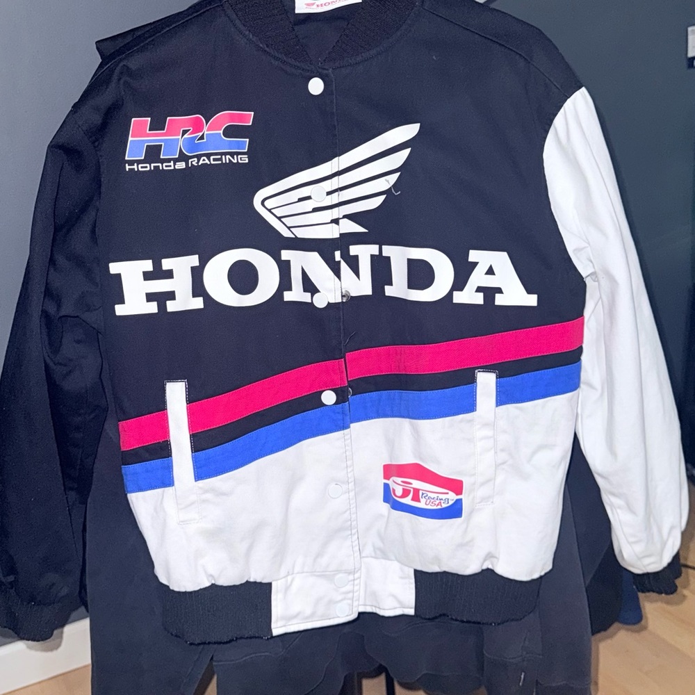 Honda Racing Men's Black & White Performance Jacket
